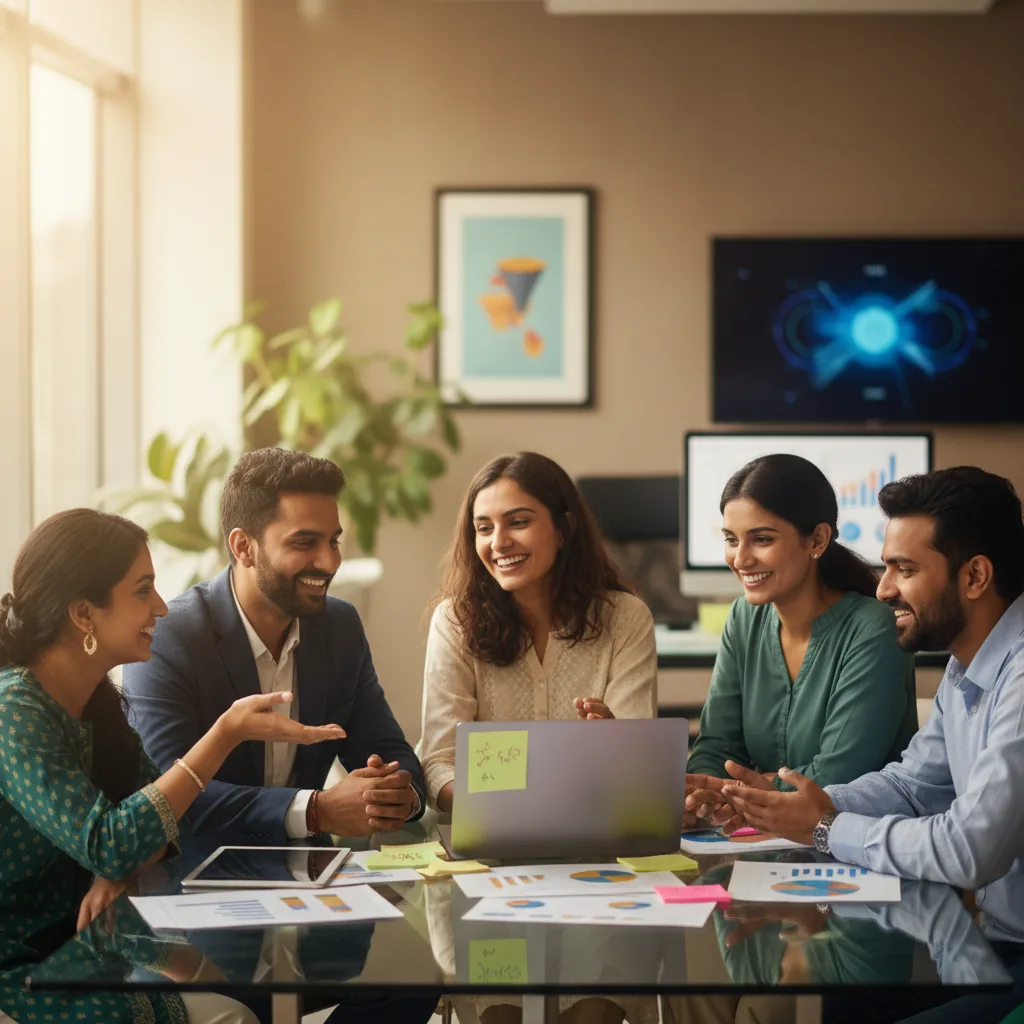 Evibe Solutions Indian team collaborating